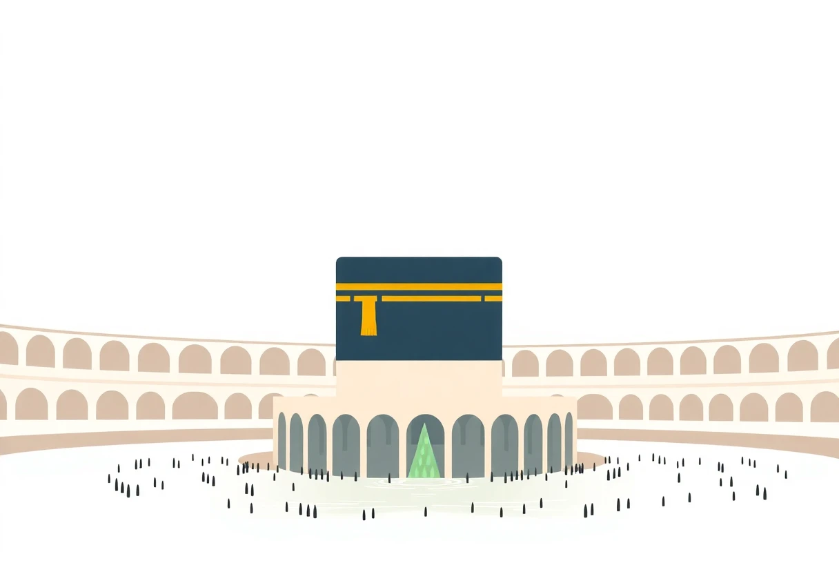 رسم توضيحي لنبع ماء زمزم